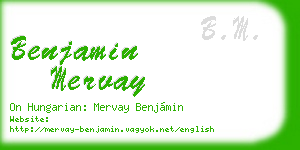 benjamin mervay business card