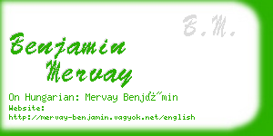 benjamin mervay business card